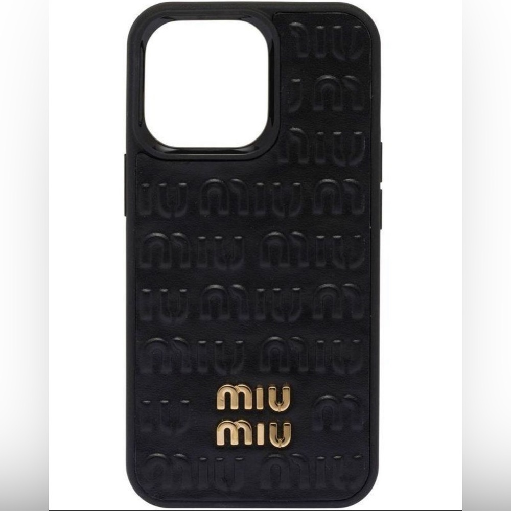 Miu Miu Embossed Leather IPhone 13 Pro Cover